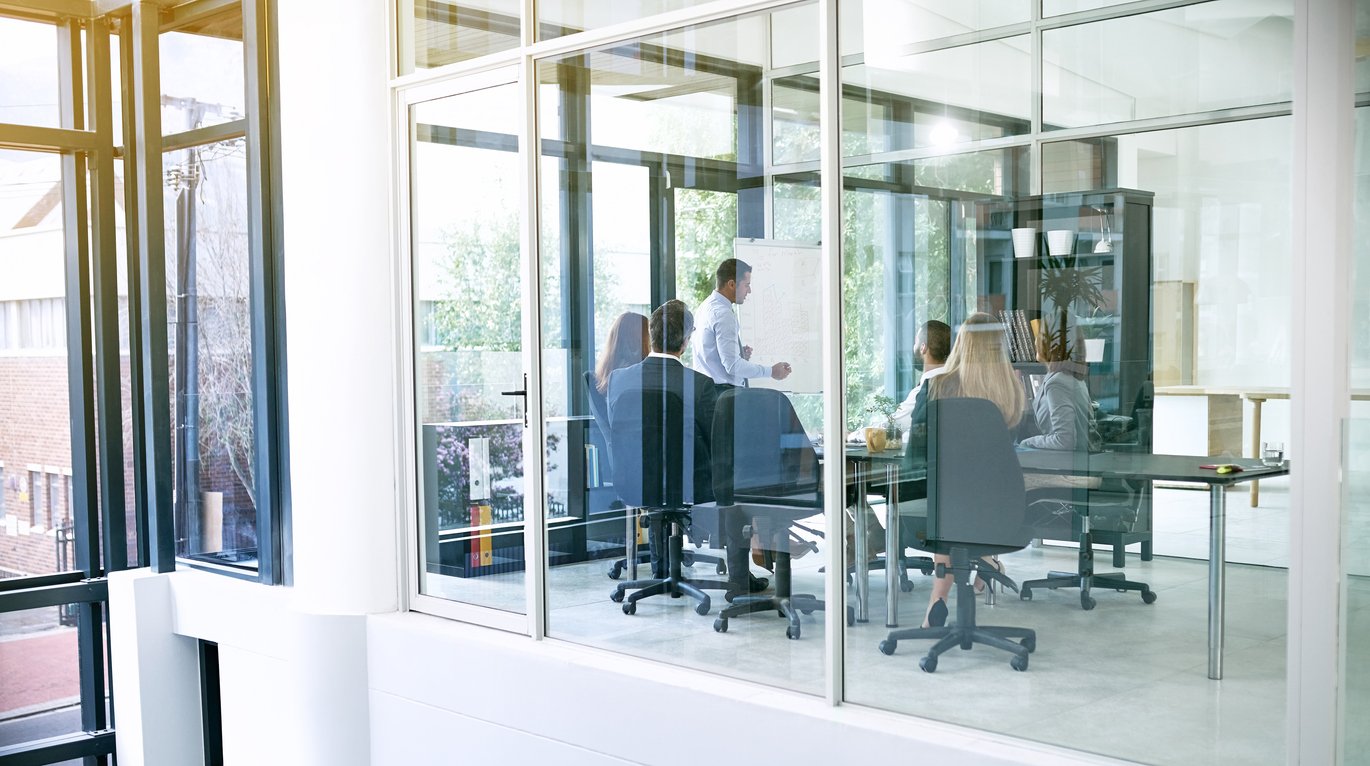 team in meeting room
