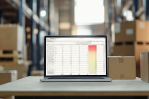 GenetiQ ERP on Laptop in a warehouse