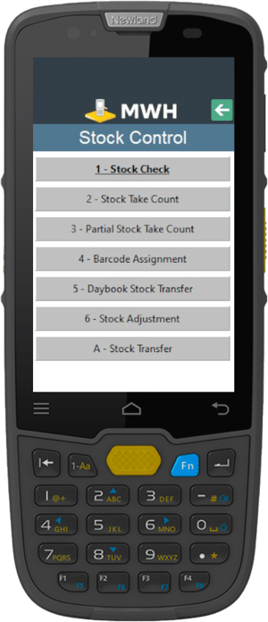 Barcode Scanner MWS Stock